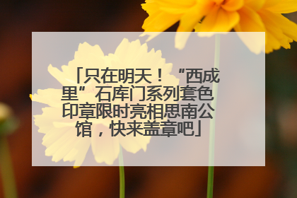只在明天！“西成里”石库门系列套色印章限时亮相思南公馆，快来盖章吧