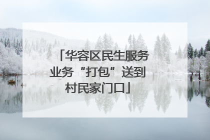 华容区民生服务业务“打包”送到村民家门口