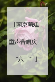 南京萌娃童声合唱庆“六一”