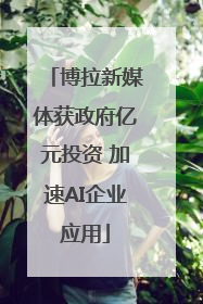博拉新媒体获政府亿元投资 加速AI企业应用
