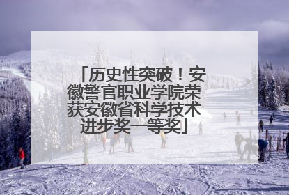 历史性突破！安徽警官职业学院荣获安徽省科学技术进步奖一等奖