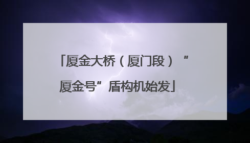 厦金大桥（厦门段）“厦金号”盾构机始发