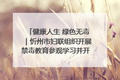 健康人生 绿色无毒｜忻州市妇联组织开展禁毒教育参观学习并开展主题党日活动