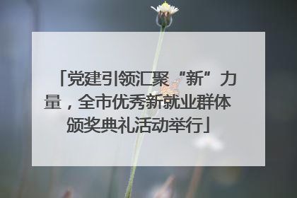 党建引领汇聚“新”力量，全市优秀新就业群体颁奖典礼活动举行