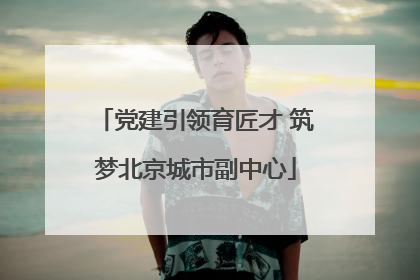 党建引领育匠才 筑梦北京城市副中心