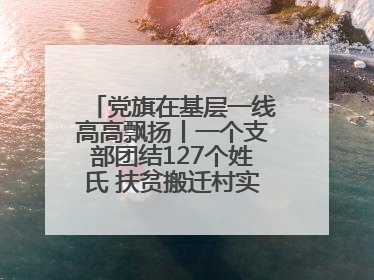 党旗在基层一线高高飘扬丨一个支部团结127个姓氏 扶贫搬迁村实现振兴嬗变