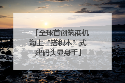 全球首创筑港机海上“搭积木”式建码头显身手