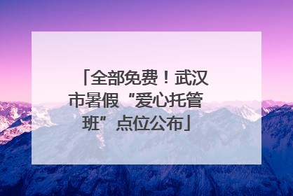 全部免费！武汉市暑假“爱心托管班”点位公布