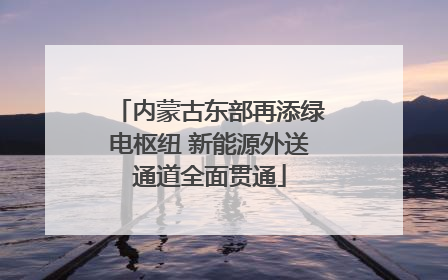 内蒙古东部再添绿电枢纽 新能源外送通道全面贯通
