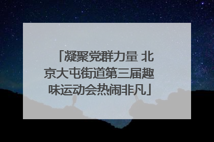凝聚党群力量 北京大屯街道第三届趣味运动会热闹非凡