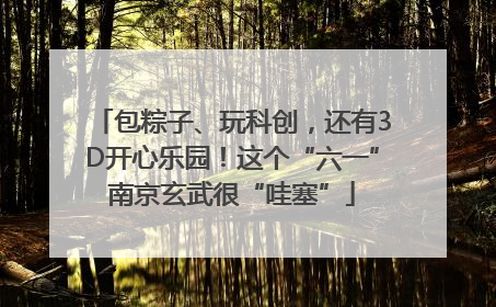 包粽子、玩科创，还有3D开心乐园！这个“六一”南京玄武很“哇塞”