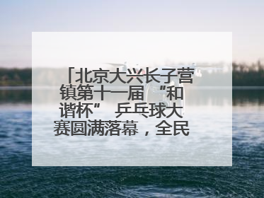 北京大兴长子营镇第十一届 “和谐杯” 乒乓球大赛圆满落幕，全民运动热潮涌动