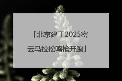 北京建工2025密云马拉松鸣枪开跑