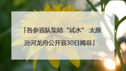 各参赛队集结“试水” 太原汾河龙舟公开赛30日揭幕