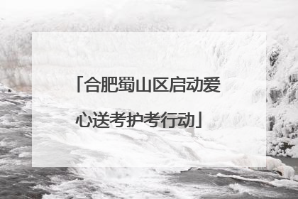 合肥蜀山区启动爱心送考护考行动