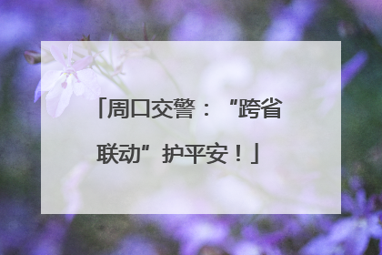 周口交警：“跨省联动”护平安！