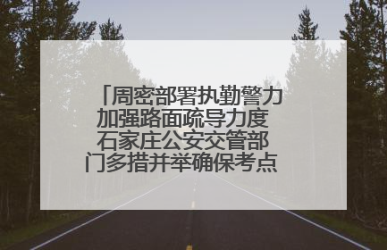 周密部署执勤警力 加强路面疏导力度 石家庄公安交管部门多措并举确保考点周边交通环境良好