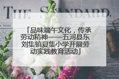 品味端午文化，传承劳动精神——五河县东刘集镇夏集小学开展劳动实践教育活动