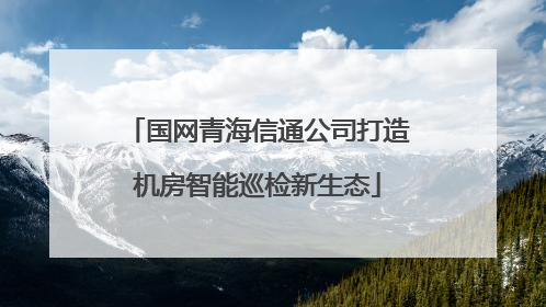 国网青海信通公司打造机房智能巡检新生态