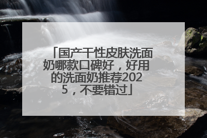 国产干性皮肤洗面奶哪款口碑好，好用的洗面奶推荐2025，不要错过