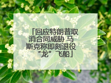 回应特朗普取消合同威胁 马斯克称即刻退役“龙”飞船