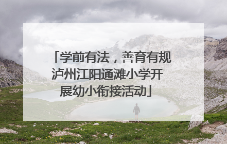 学前有法，善育有规 泸州江阳通滩小学开展幼小衔接活动