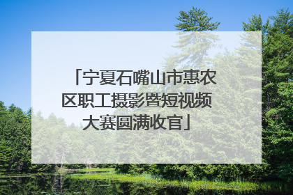宁夏石嘴山市惠农区职工摄影暨短视频大赛圆满收官