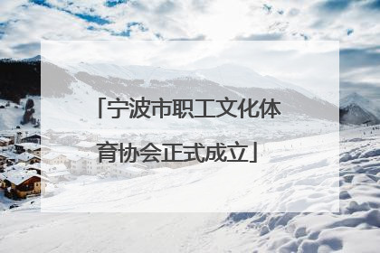 宁波市职工文化体育协会正式成立