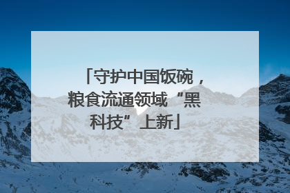 守护中国饭碗，粮食流通领域“黑科技”上新