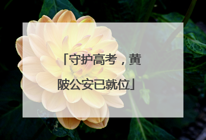 守护高考，黄陂公安已就位