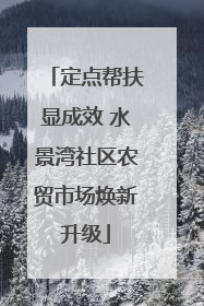 定点帮扶显成效 水景湾社区农贸市场焕新升级