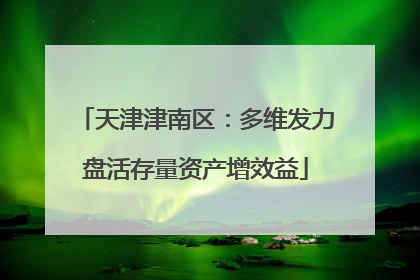 天津津南区：多维发力盘活存量资产增效益