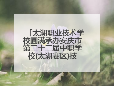 太湖职业技术学校圆满承办安庆市第二十二届中职学校(太湖赛区)技能大赛