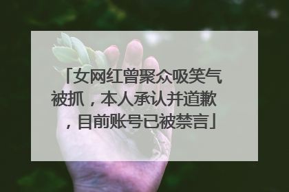 女网红曾聚众吸笑气被抓，本人承认并道歉，目前账号已被禁言