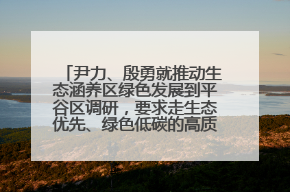 尹力、殷勇就推动生态涵养区绿色发展到平谷区调研，要求走生态优先、绿色低碳的高质量发展之路