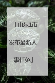山东1市发布最新人事任免