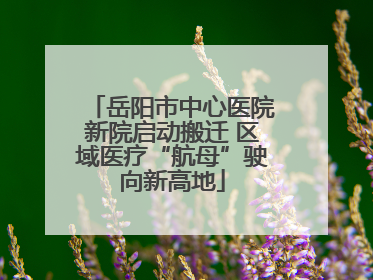 岳阳市中心医院新院启动搬迁 区域医疗“航母”驶向新高地