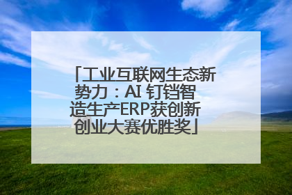 工业互联网生态新势力：AI 钉铛智造生产ERP获创新创业大赛优胜奖
