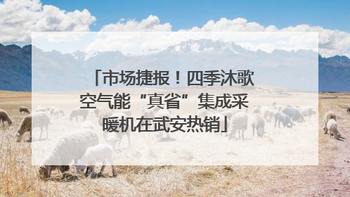 市场捷报！四季沐歌空气能“真省”集成采暖机在武安热销