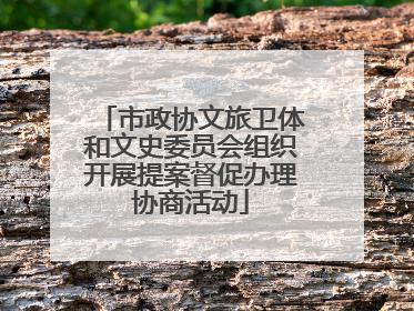 市政协文旅卫体和文史委员会组织开展提案督促办理协商活动
