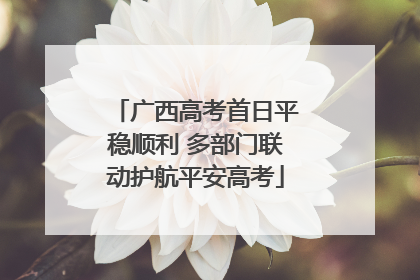 广西高考首日平稳顺利 多部门联动护航平安高考