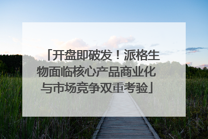 开盘即破发！派格生物面临核心产品商业化与市场竞争双重考验