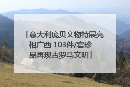 意大利庞贝文物特展亮相广西 103件/套珍品再现古罗马文明
