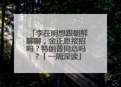 李在明想跟朝鲜聊聊，金正恩接招吗？特朗普同意吗？丨一周深读