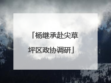 杨继承赴尖草坪区政协调研