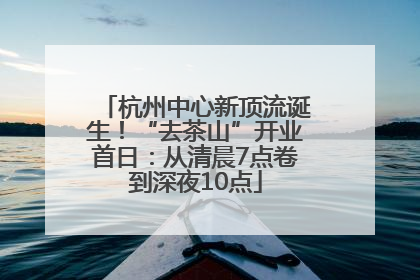 杭州中心新顶流诞生！“去茶山”开业首日：从清晨7点卷到深夜10点