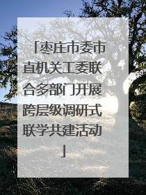 枣庄市委市直机关工委联合多部门开展跨层级调研式联学共建活动