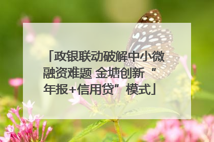 政银联动破解中小微融资难题 金塘创新“年报+信用贷”模式