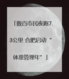 数百市民夜跑7.3公里 合肥启动“体重管理年”
