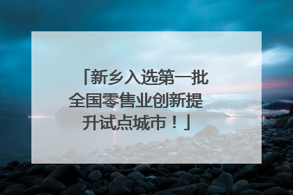 新乡入选第一批全国零售业创新提升试点城市！
